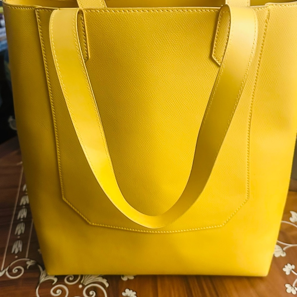 SAKS FIFTH AVE, Yellow Tote Bag.